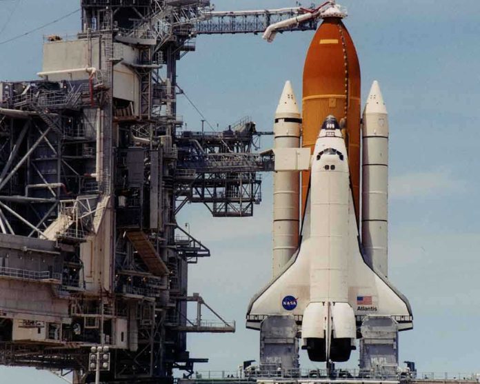 shutterstock_132394.jpg NASA Space Shuttle Atlantis on the launch pad ready for takeoff
