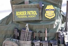 Shots Fired: Federal Agents Ambushed! Border Patrol vest with gear and communication equipment.