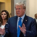 Trump Advisors Office RANSACKED – Intruder Breaks In! Man speaking with hands raised, woman and security behind.