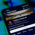 Furious Backlash: Carlson Faces GOP Wrath! Smartphone displaying a YouTube channel profile page.