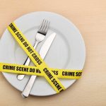 Major Ban IMPACTS Restaurants – Knives ILLEGAL? A plate with a fork and knife wrapped in yellow crime scene tape