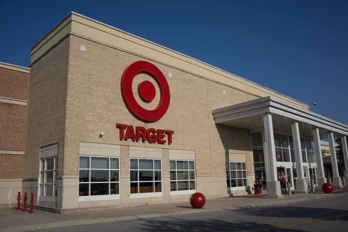 Exterior view of a Target store with a large logo