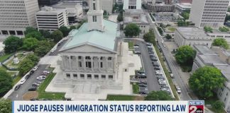 Judge pauses Tennessee immigration status reporting law