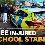 THREE STABBED and schoolgirl arrested as Manchester school goes into LOCKDOWN