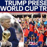WATCH: Trump presents World Cup to Spain after victory over Argentina