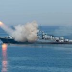 Hormuz Flashpoint—War By Stealth? Warship launching a missile at sea