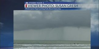 Waterspout becomes brief tornado on Folly Beach