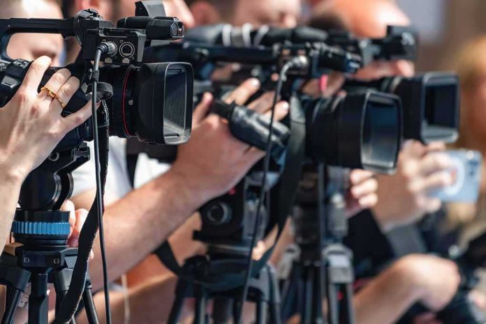 default-hero-07 television cameras on tripods at a media event