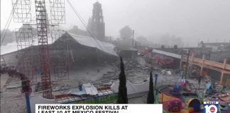 At least 10 killed, dozens injured in fireworks accident in Mexico