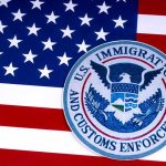 Footage Exposes ICE’s Off-Script Moves U.S. immigration and customs enforcement seal on American flag