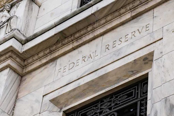 shutterstock_1055599112-1 Federal Reserve building facade in white marble