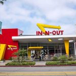 Spider-Man Leap Halts In-N-Out Rampage In-N-Out Burger restaurant exterior with red and yellow design