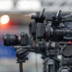 Birth Record Shock: Third Box Blocked? Professional video cameras on tripods