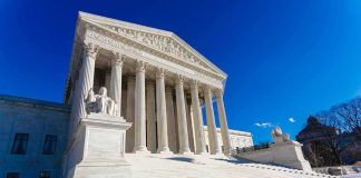 Supreme Court building with grand marble columns