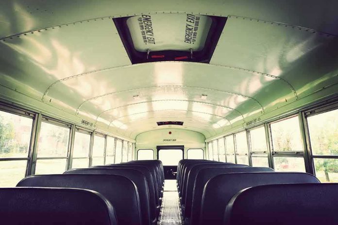 shutterstock_59926222 Empty school bus interior with rows of seats