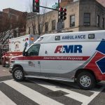 Toledo Shock: Congresswoman Hit, Driver Gone Ambulance and fire trucks at an urban intersection