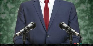 speaker at podium with microphones